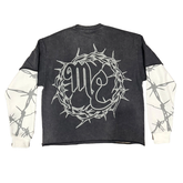 MIXED EMOTION “Barbed Wire” thermal Long Sleeve Tee